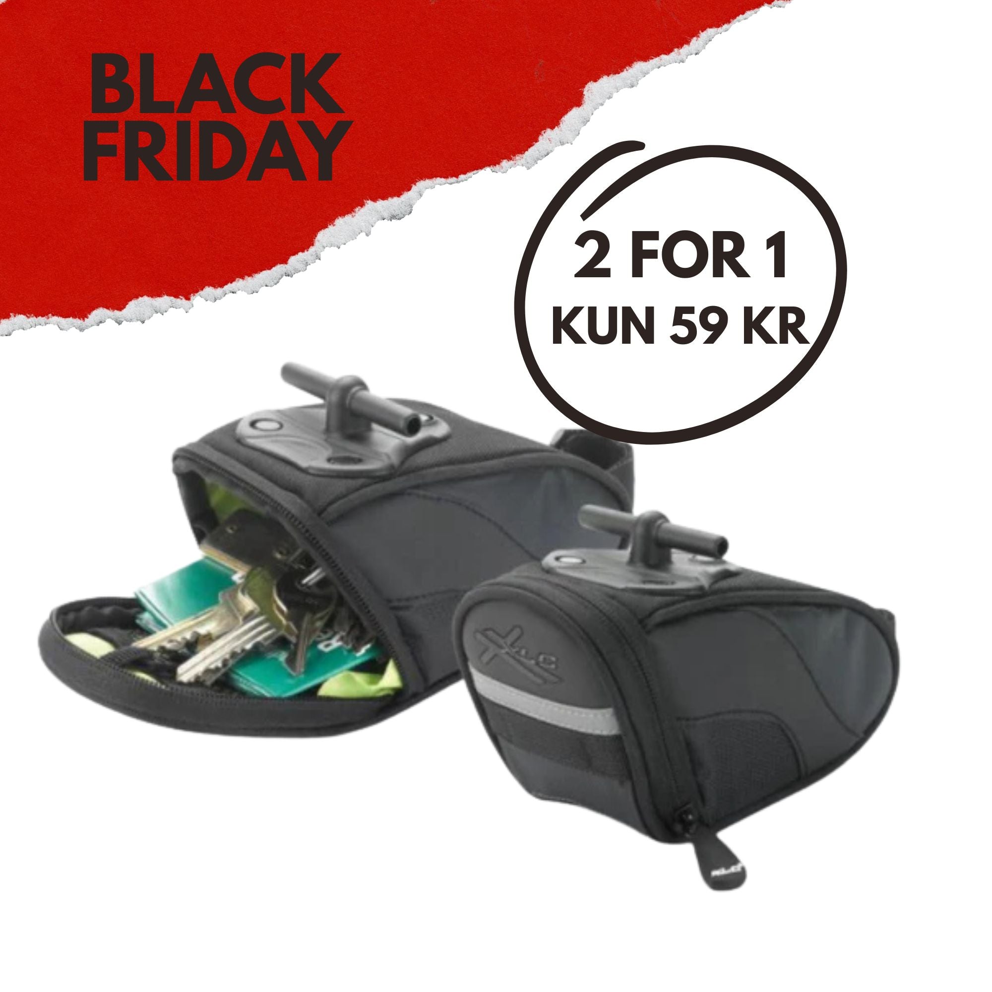 BLACK FRIDAY XLC - 2 för 1 sadelväskor SPAR 85% !!!!