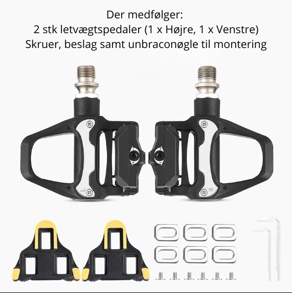 Letvægtspedaler til Shimano SPD-SL med klamper