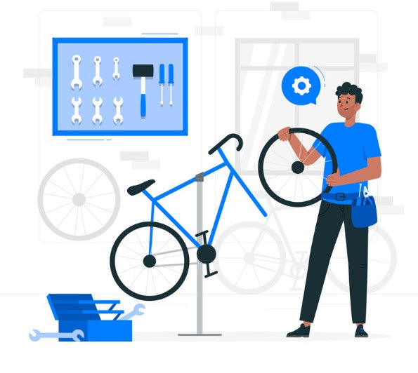 Stort Service af cykel