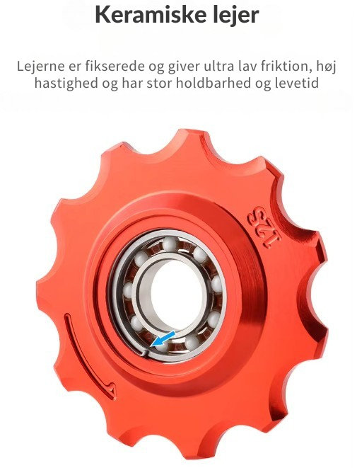 BLACK FRIDAY SPAR 50% Pulleyhjul - Keramiske lejer - Til Sram 12-speed - 2 stk