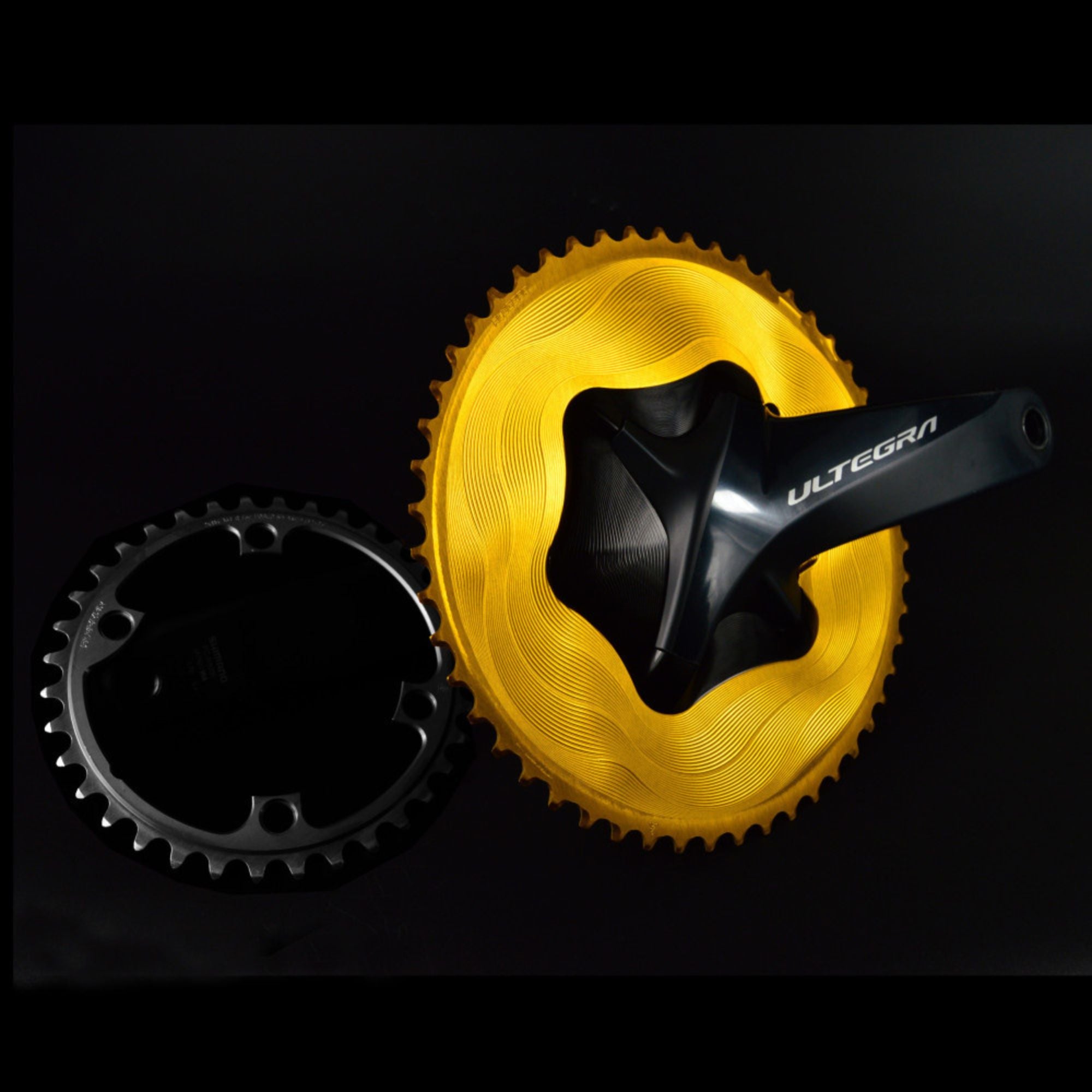 Alugear klingesæt 2x11speed Round for 110 BCD 4b Shimano Asymmetric