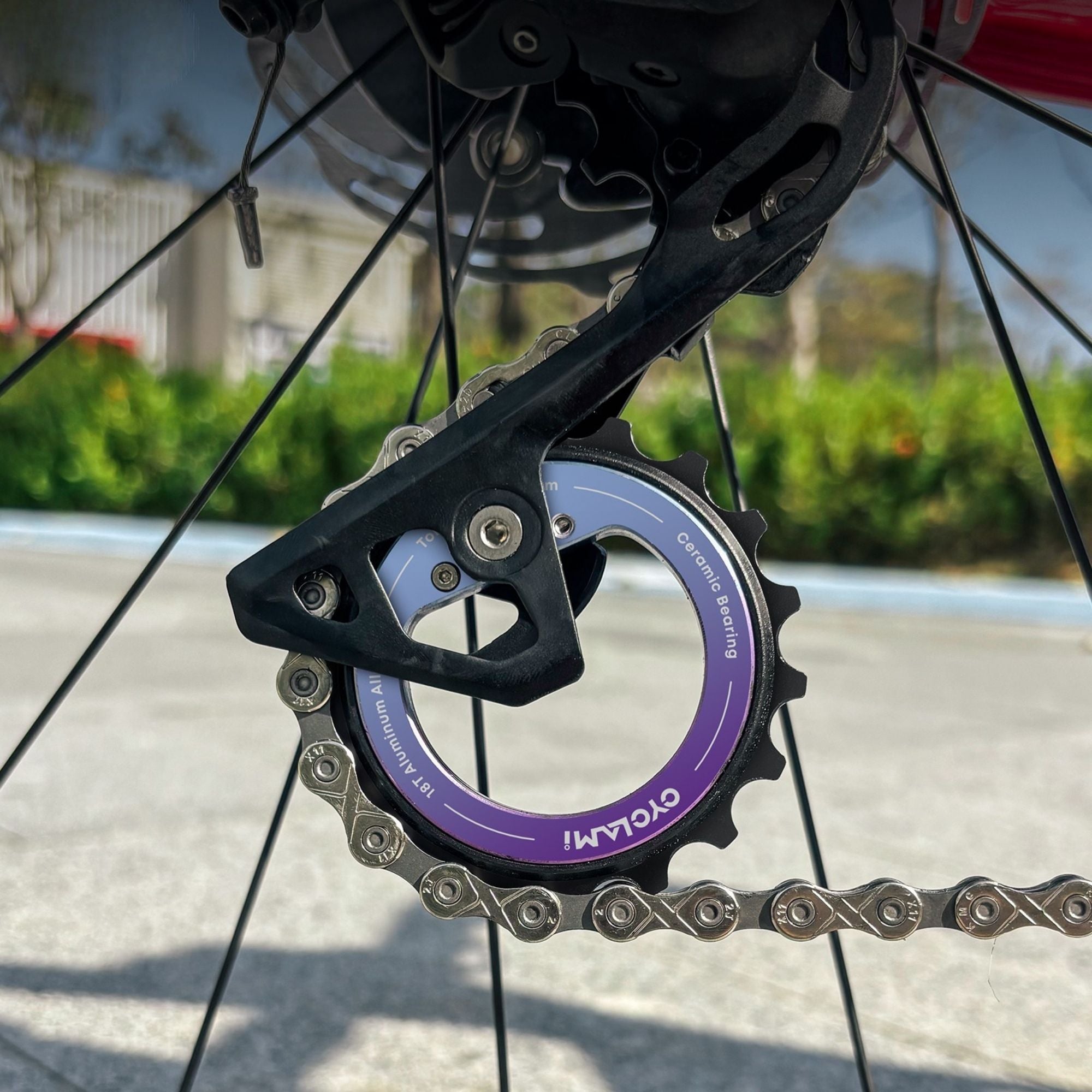 CYCLAMI Universal 18T Oversized Pulleyhjul – Med Keramiske Lejer