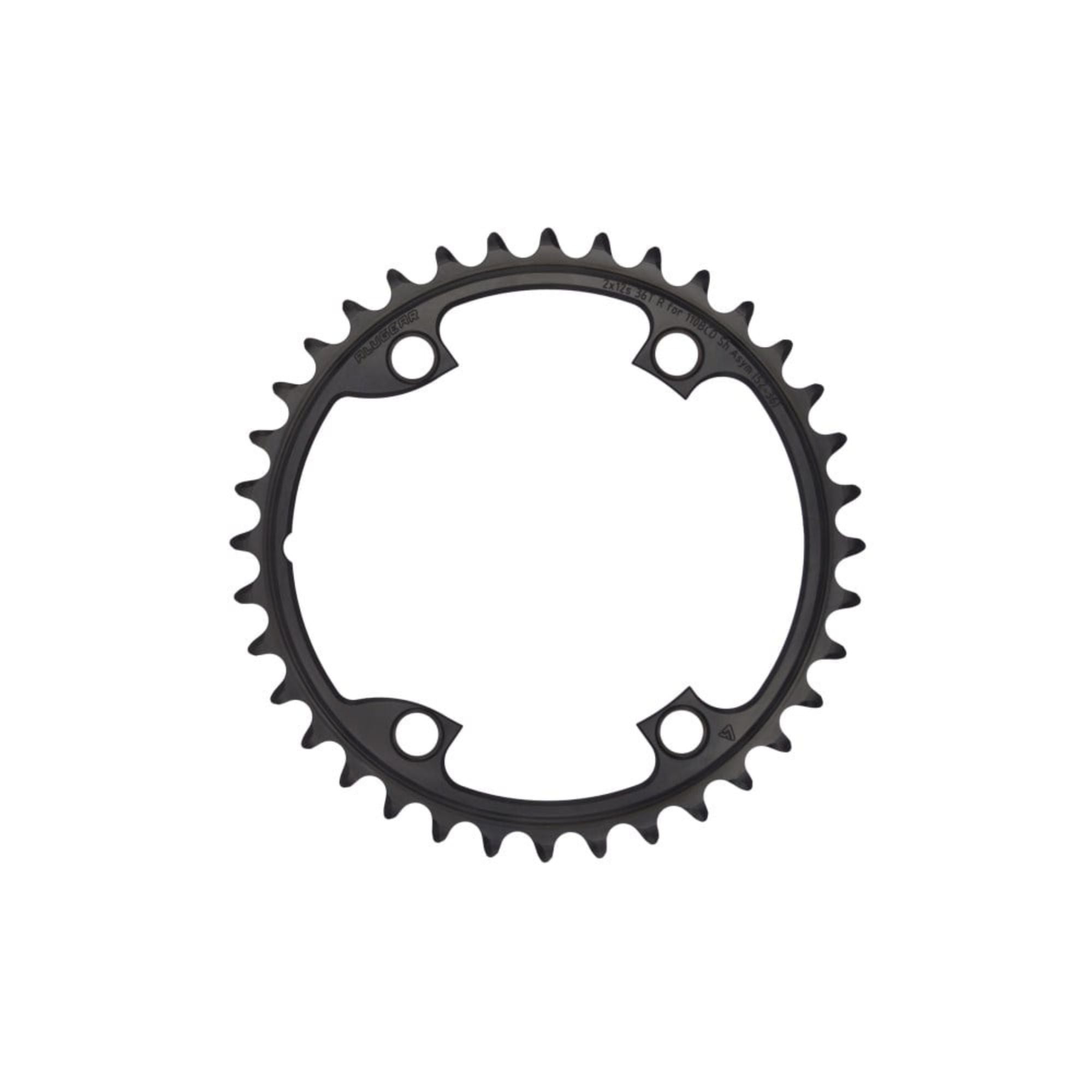 Alugear klingesæt sæt 2x12speed Rund for 110 BCD 4b Shimano Asymmetric